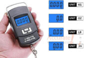 Digital hook weighing scales with overload warning function