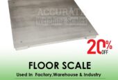 Flat topped floor weighing scales of different capacity