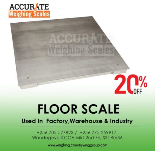 Flat topped floor weighing scales of different capacity