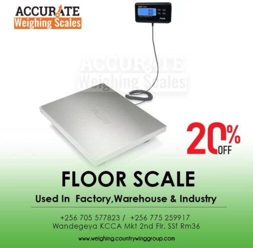 Digital platform weighing scale with stainless steel base