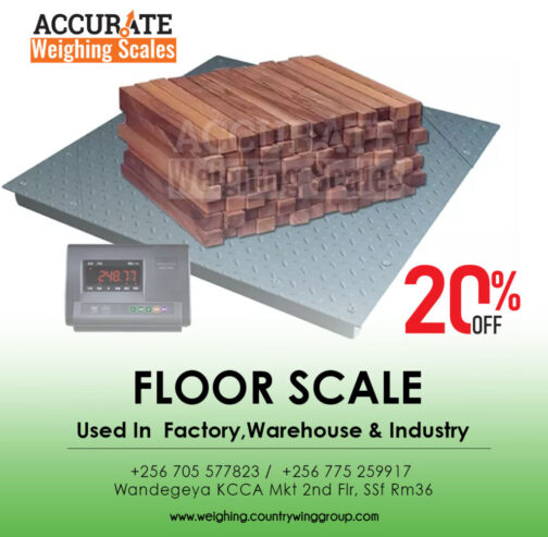 Floor platform weighing scales for both internal use