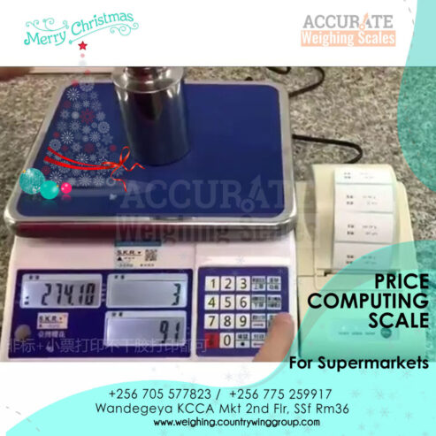 price computing scale with rechargeable 6V battery from sole