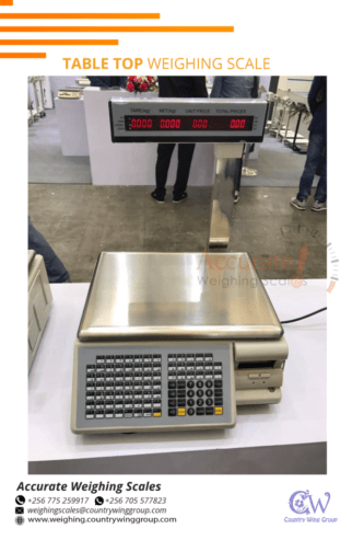 Accurate price computing table top scale with fruit pan