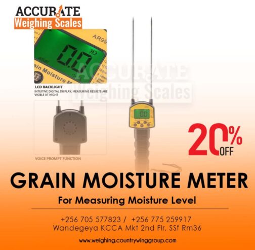 Digital pin grain moisture meter in store for agriculture