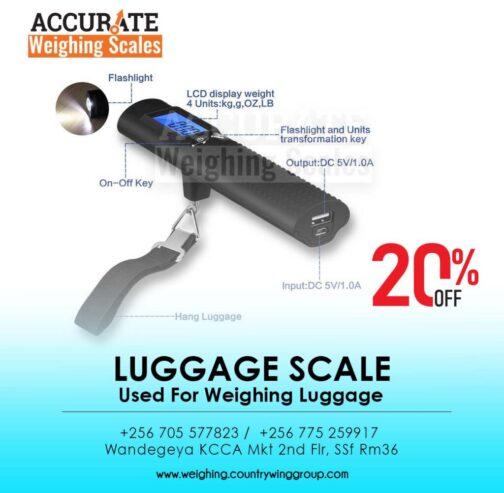 Luggage scales for weight measurements in various units