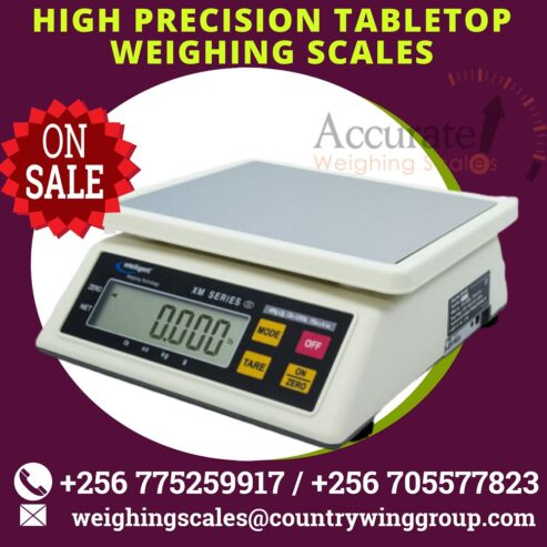 Laboratory precision balance with zero adjustment knob