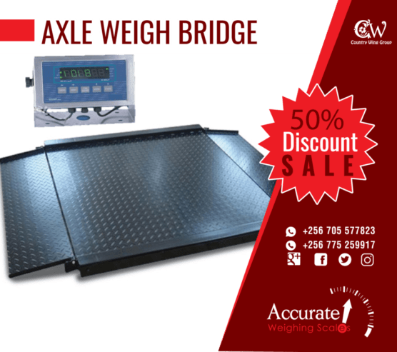 axle car scales with double in and out ramps for stability