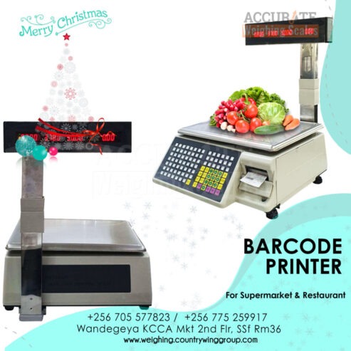 Supermarket barcode printer scale with optional USB