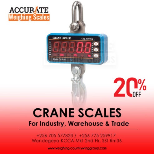 Bright LED display crane weighing scale at a supplier shop