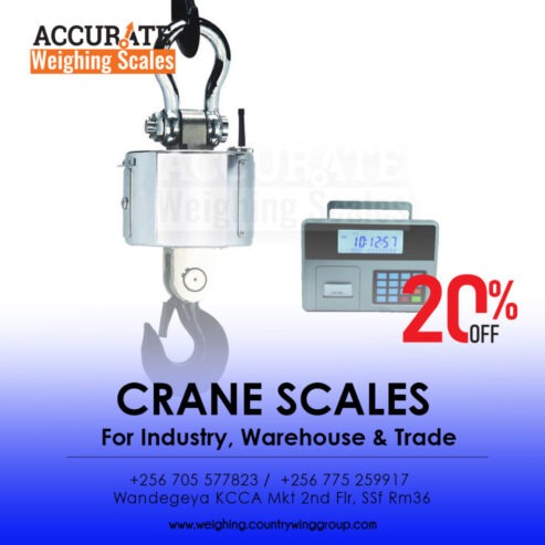 Crane weighing scale with kilogram (kg) and pounds (lb) unit