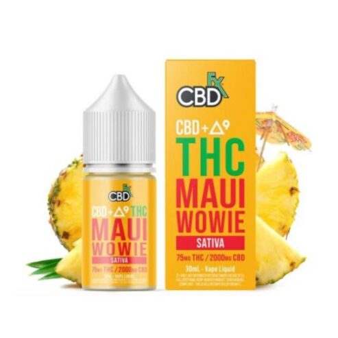 CBD + Delta-9 THC Vape Juice: Maui Wowie – Sativa in Jhang