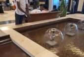 Commercial indoor water fountain installation in Uganda