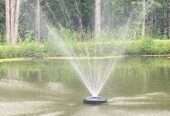 Aeration system and floating fountain installation in Uganda