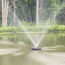 Aeration system and floating fountain installation in Uganda